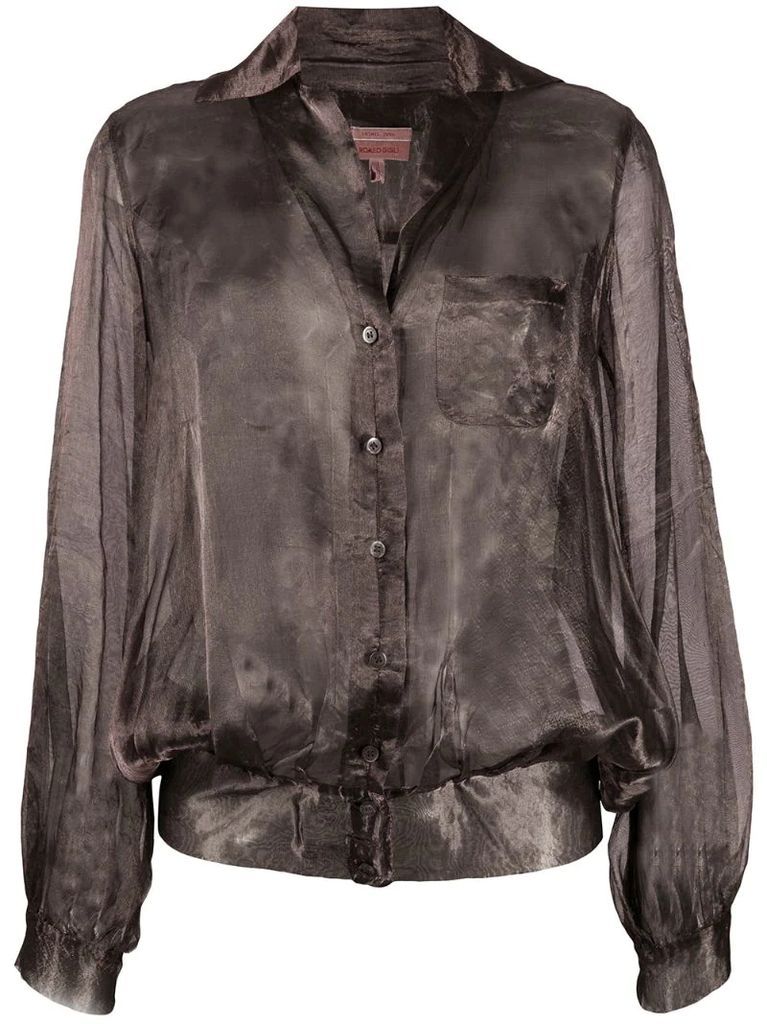 1990s metallic sheer blouse