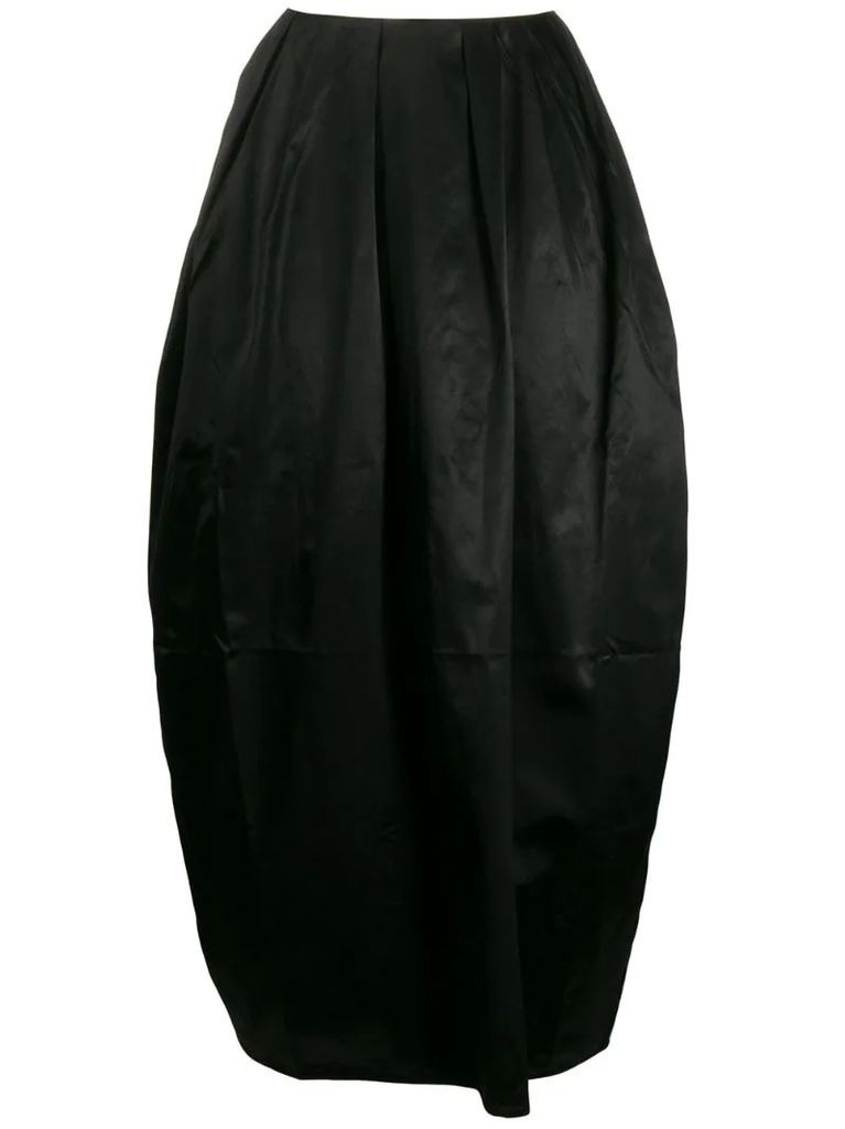pleated puffball skirt