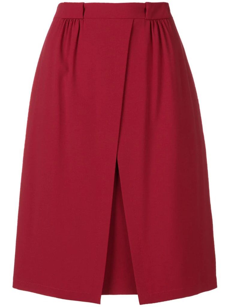 off centre split skirt