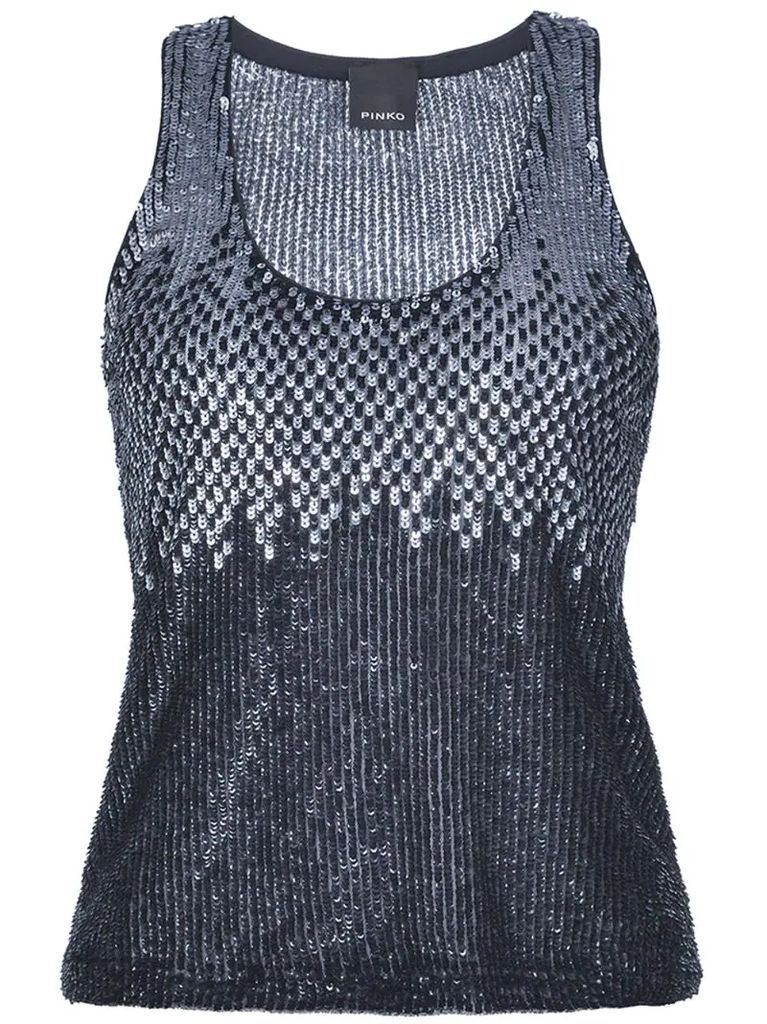 sequin embroidered tank top