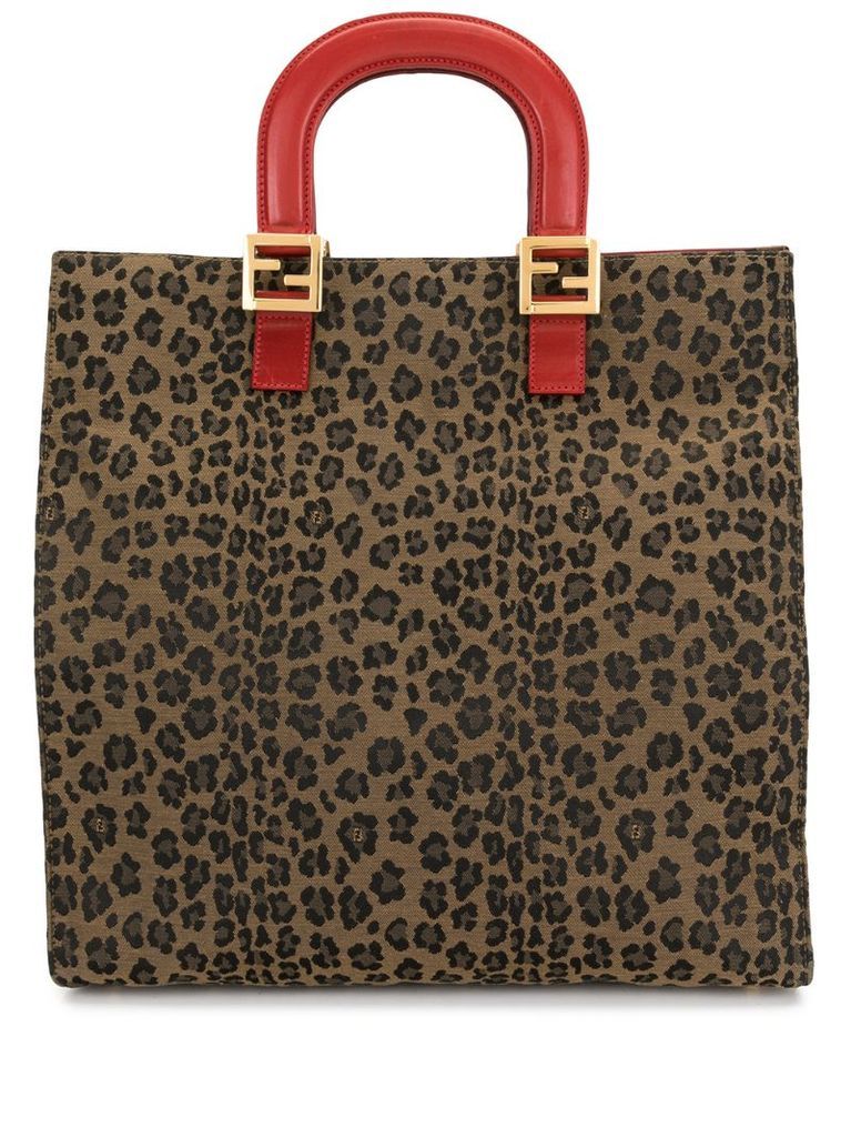 leopard print tote bag