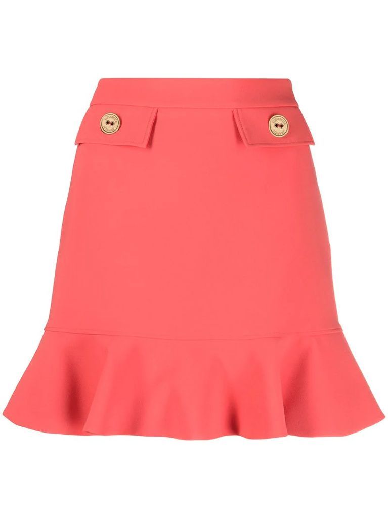 ruffle trim mini skirt