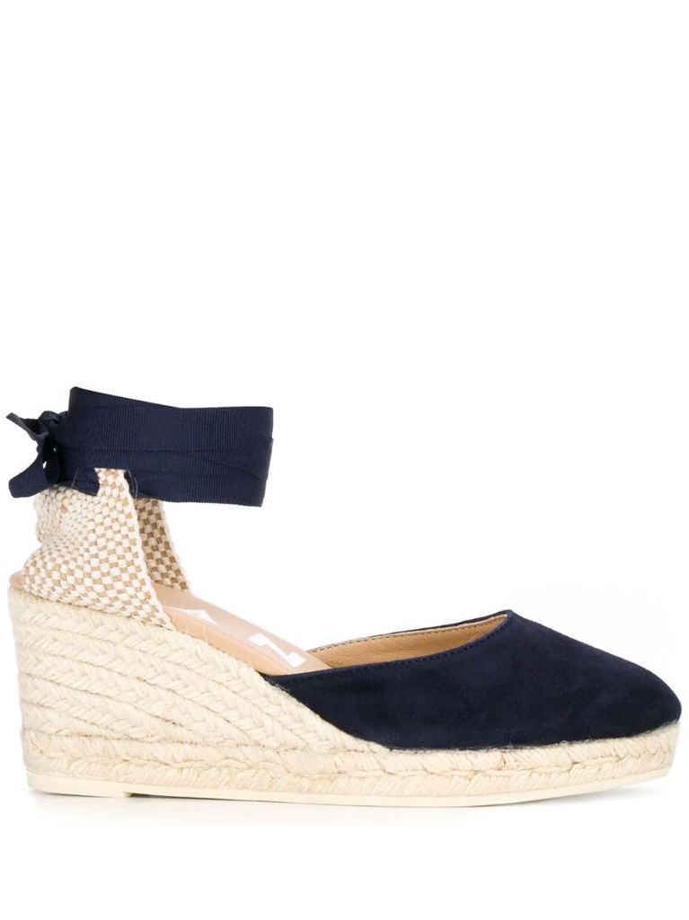 lace-up wedge espadrilles