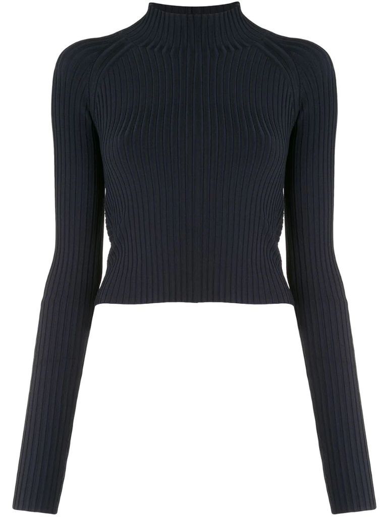 twisted back cropped jumper