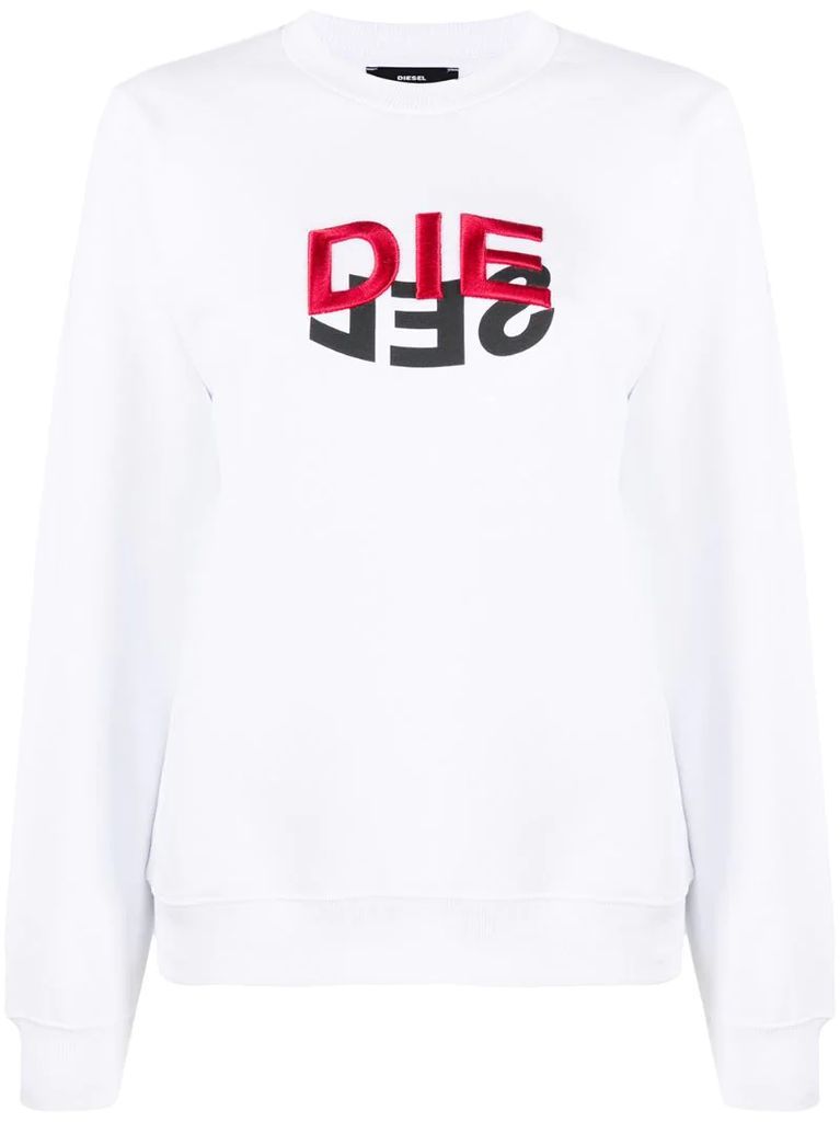 logo embroidered sweatshirt