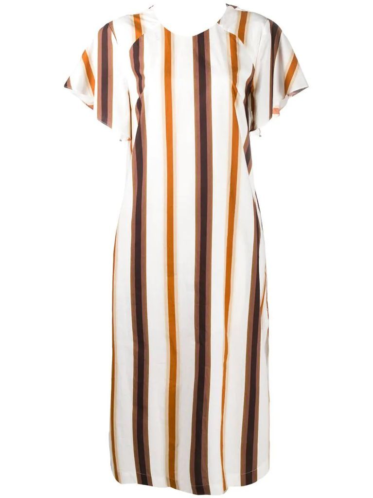 striped short-sleeve dress