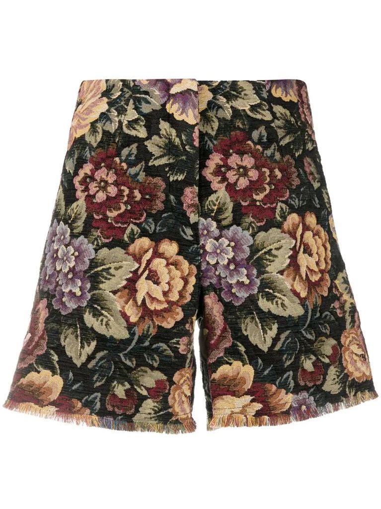 floral print shorts