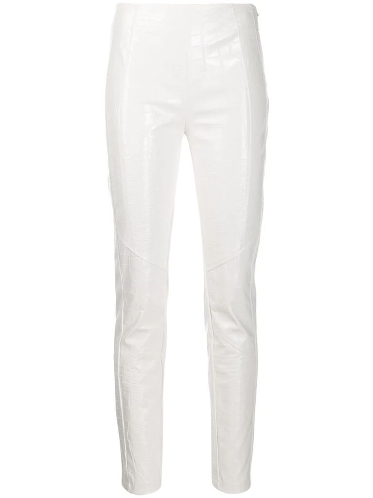slim-fit high-waisted trousers