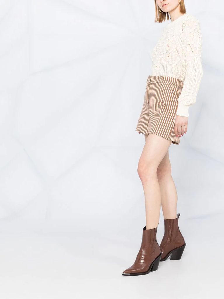pointelle knitted jumper