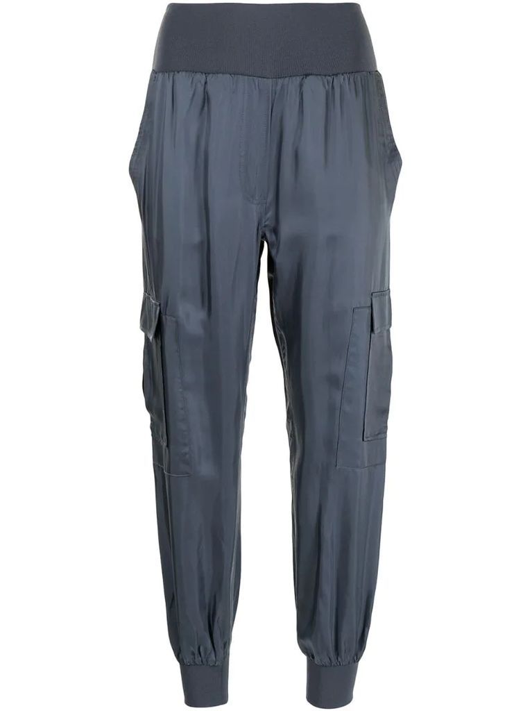 tapered cargo cotton trousers