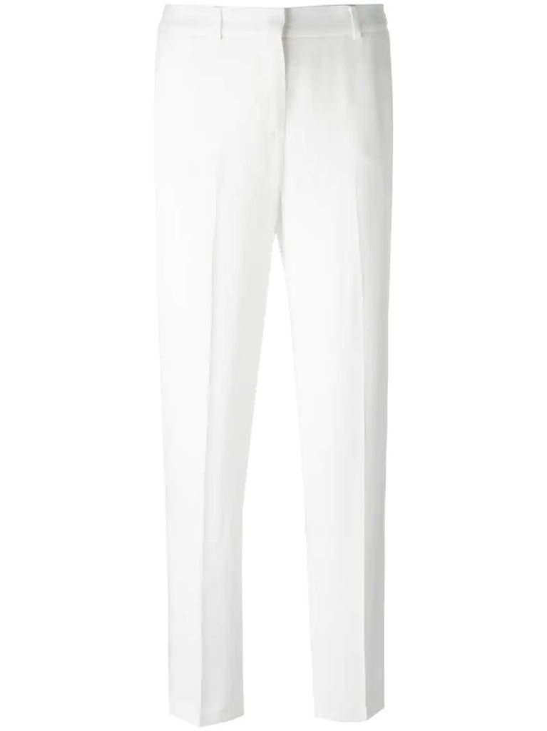 slim-fit tailored cropped trousers