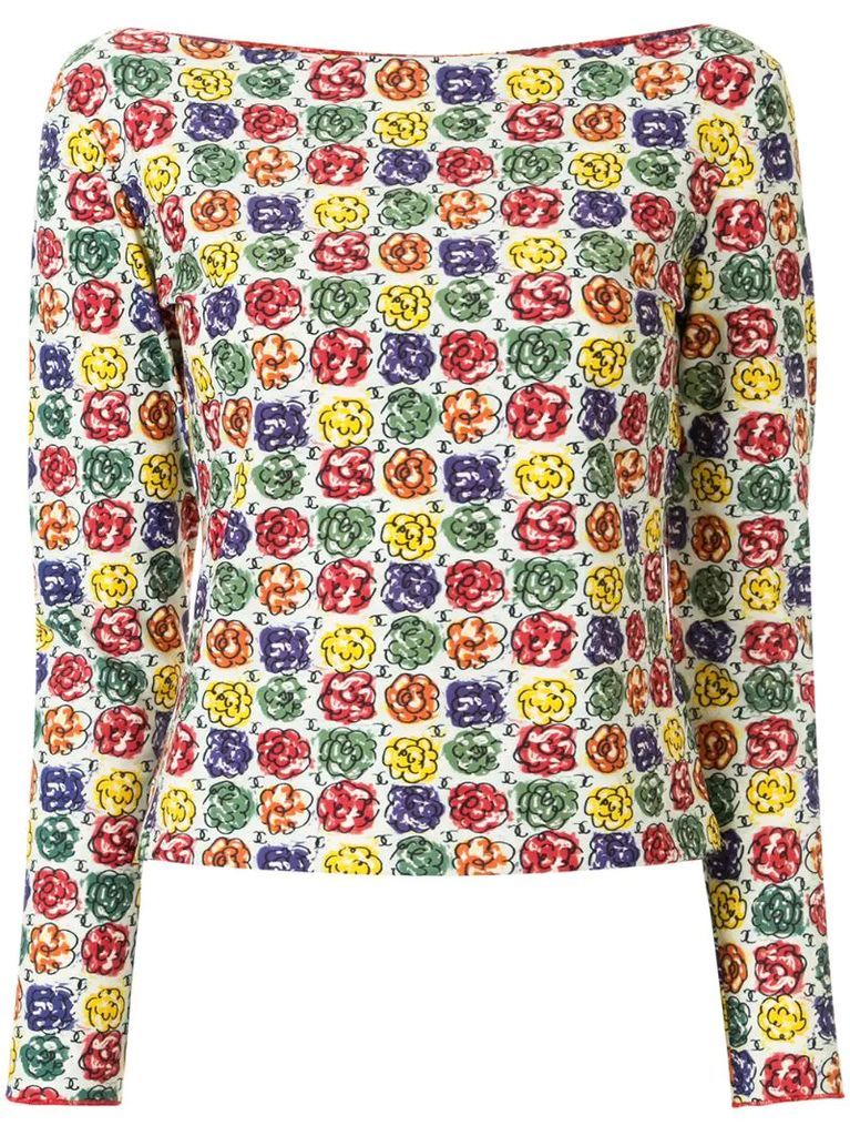 2000s floral print T-shirt