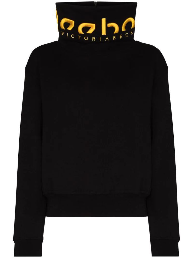 X Victoria Beckham logo-embroidered sweatshirt