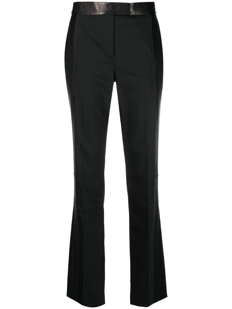 bi-material tailored trousers