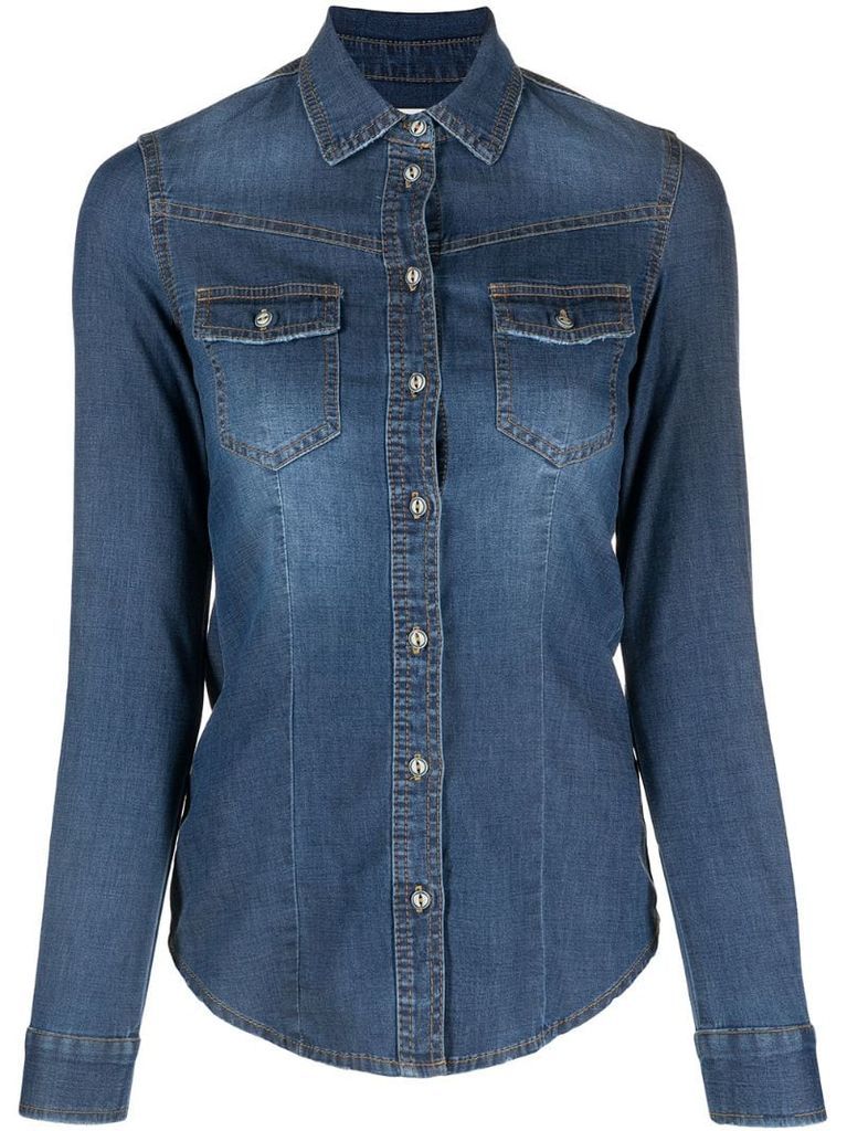 long-sleeve denim shirt