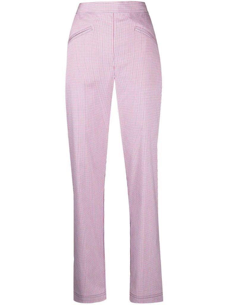micro-gingham trousers