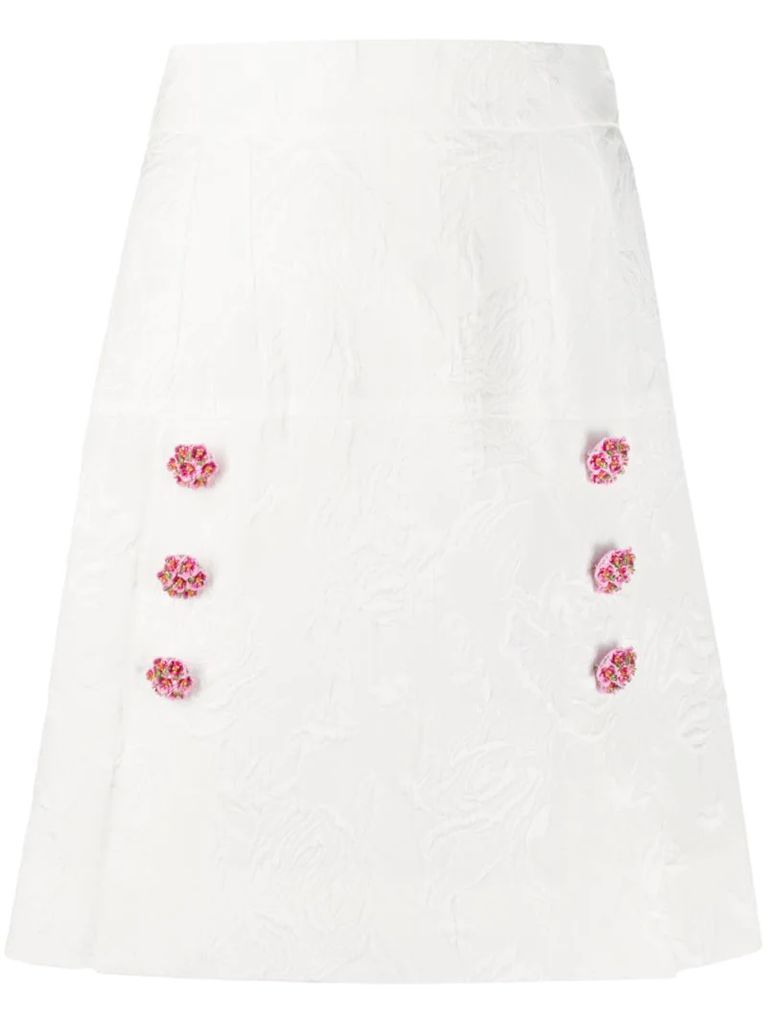 floral A-line skirt