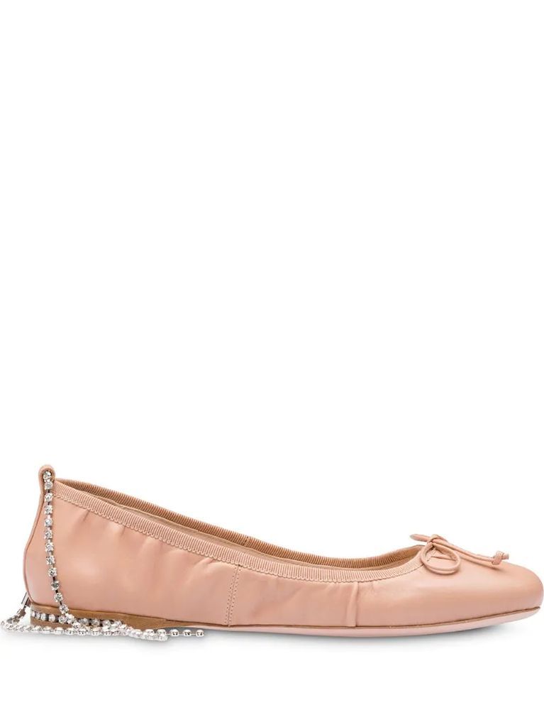 crystal-embellished ballerina shoes