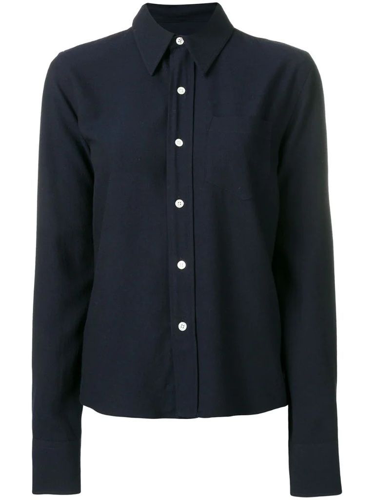 Classic-wide Fit Shirt With Chest Pocket