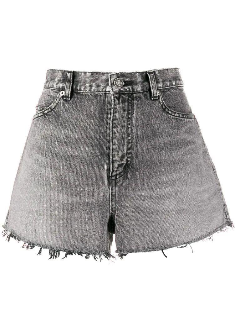 high waisted denim shorts