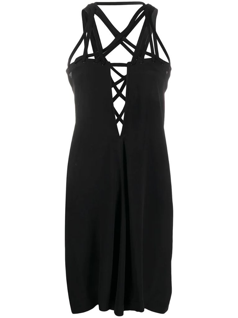 Megalace mini slip dress