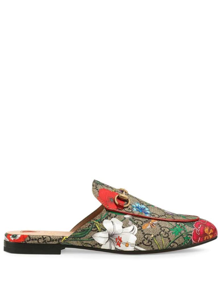 Princetown GG Flora print slippers