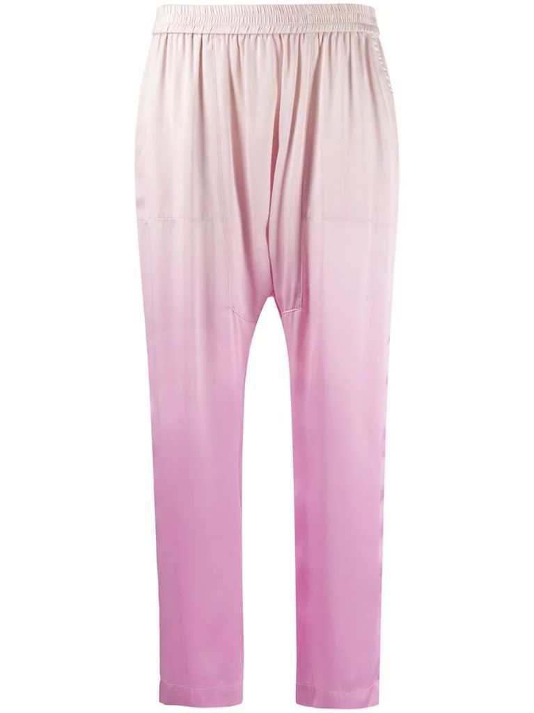 cropped ombre track pants