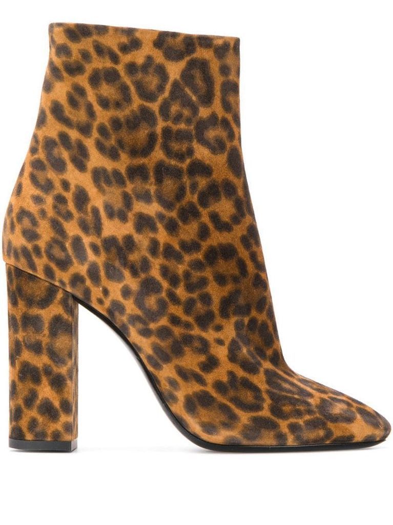 Lou leopard print ankle boots