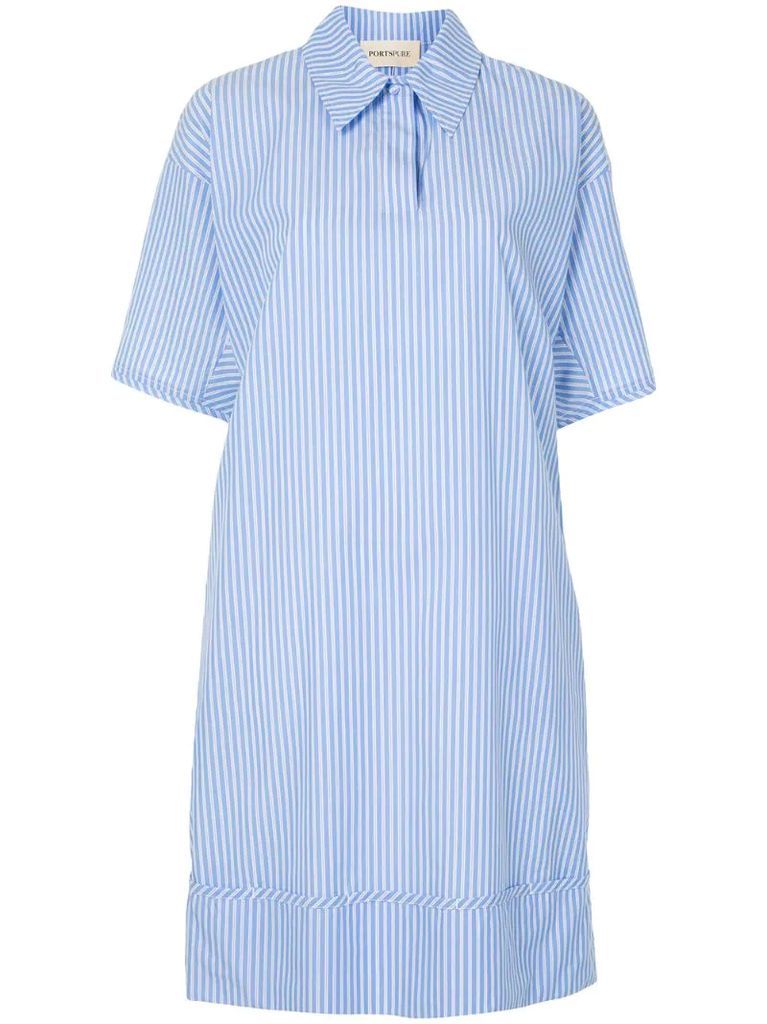 pinstripe shirt dress