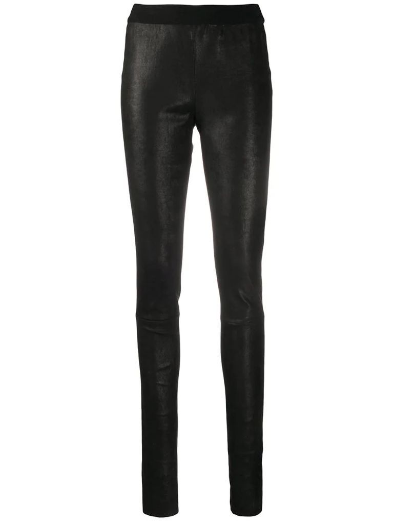 skinny leather trousers
