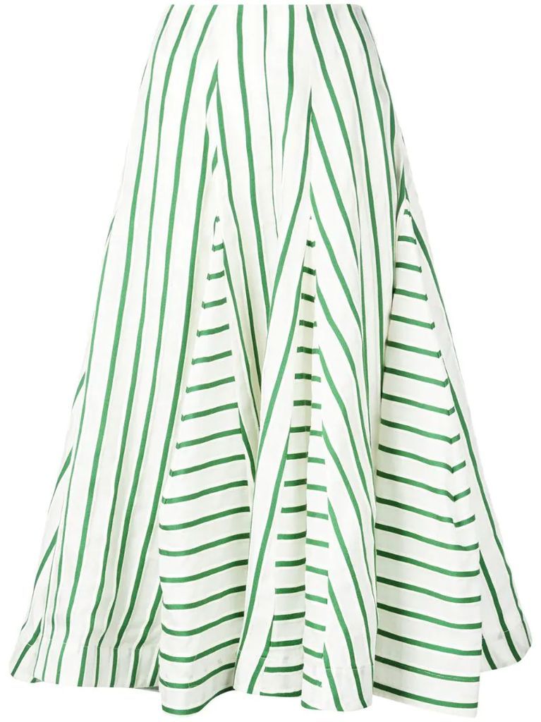 flouncy striped skirt