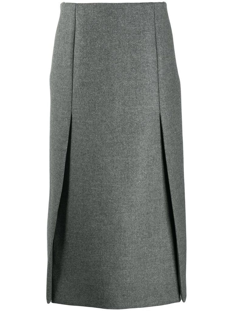 side slits high-waisted skirt