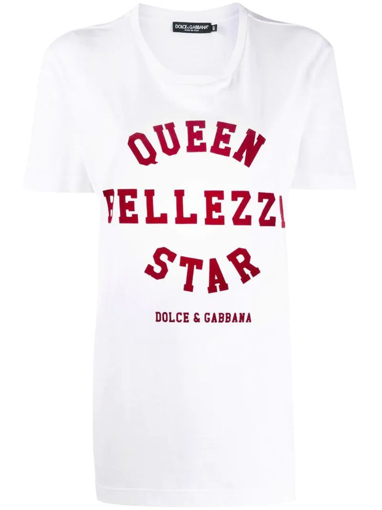 'queen bellezza star' print T-shirt