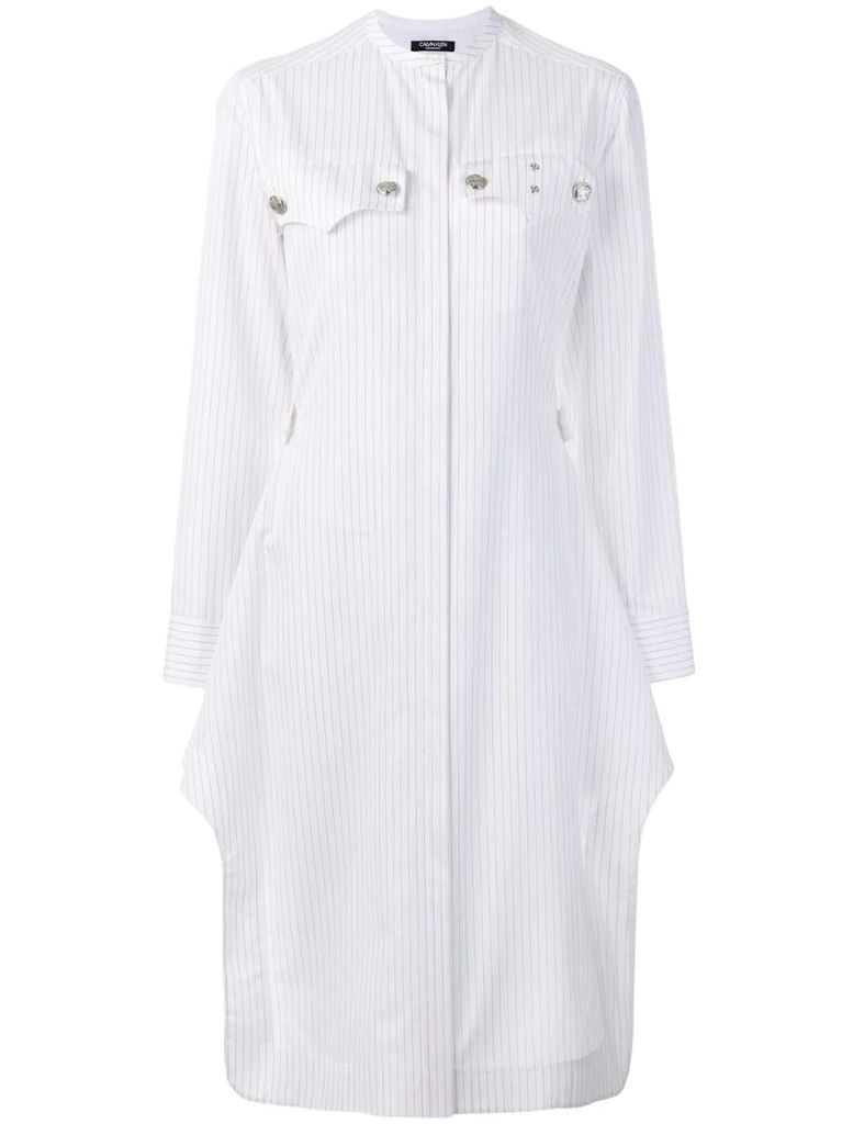 pinstripe shirt dress