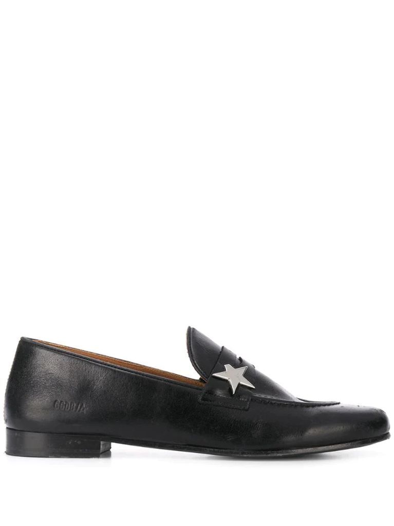 star plaque loafers