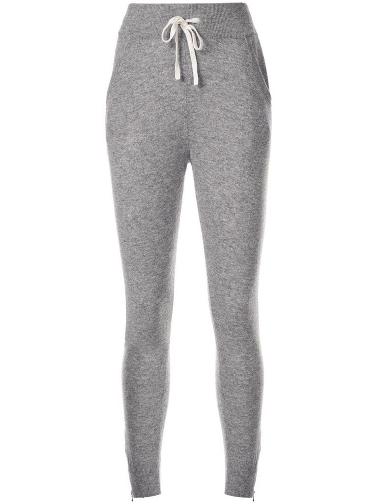 cashmere skinny fit track pants
