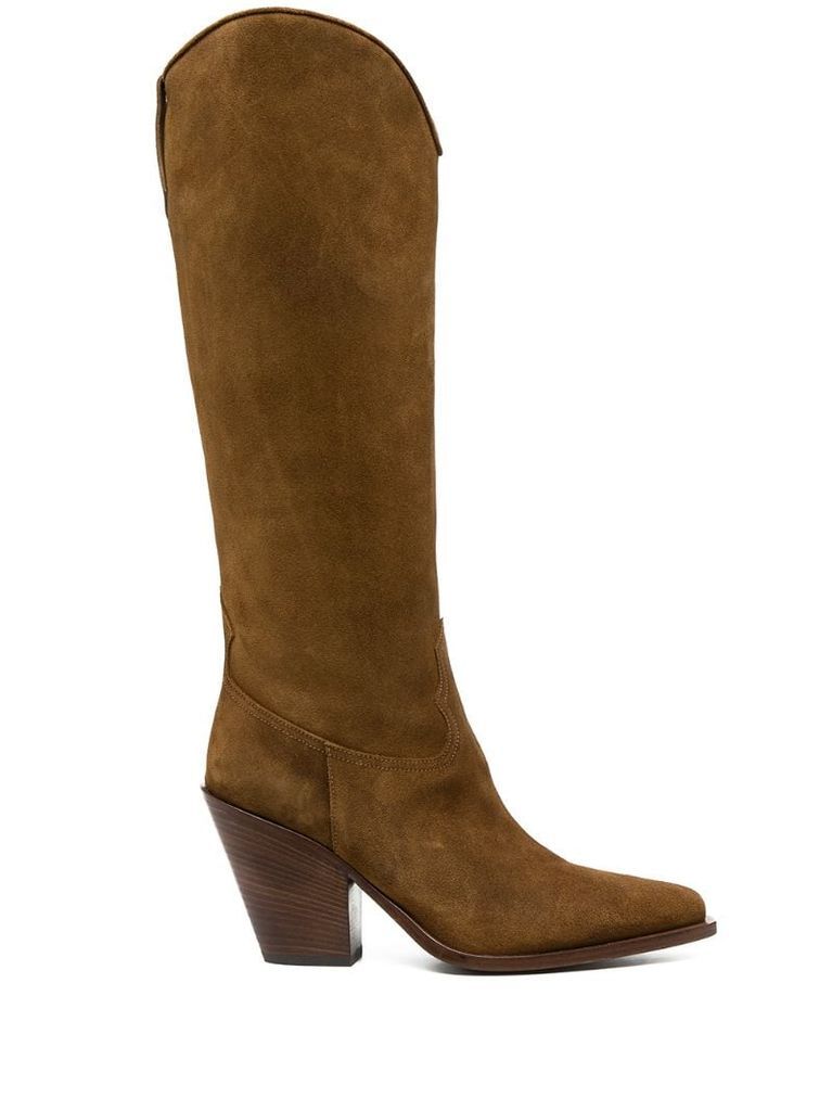 suede Western boots