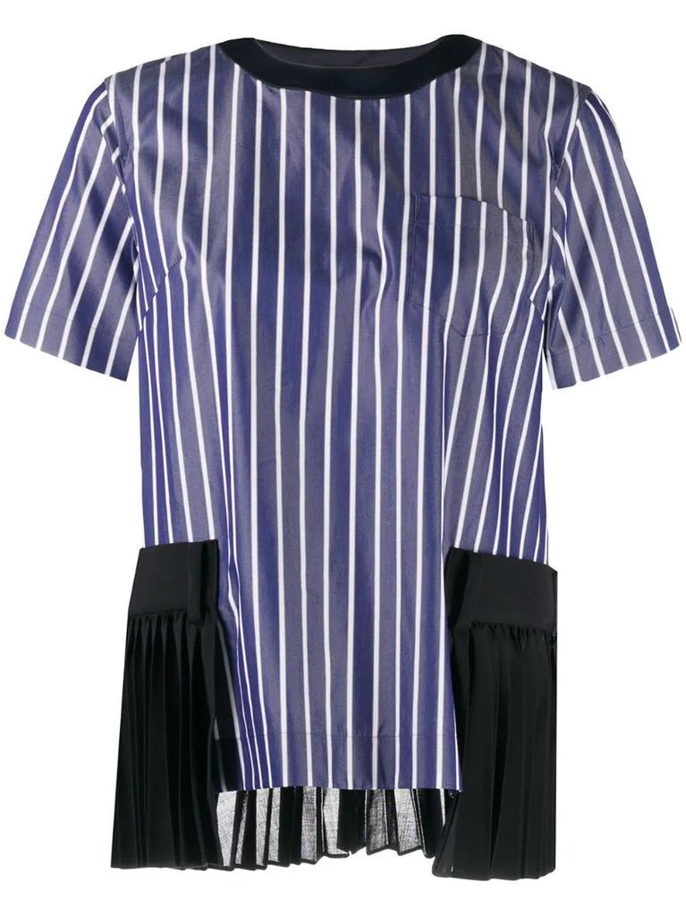 striped print T-shirt