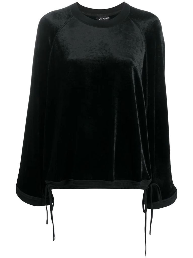 drawstring-hem jumper