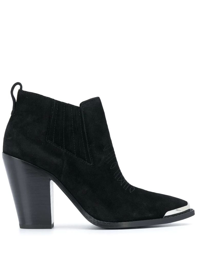 metal-tipped ankle boots