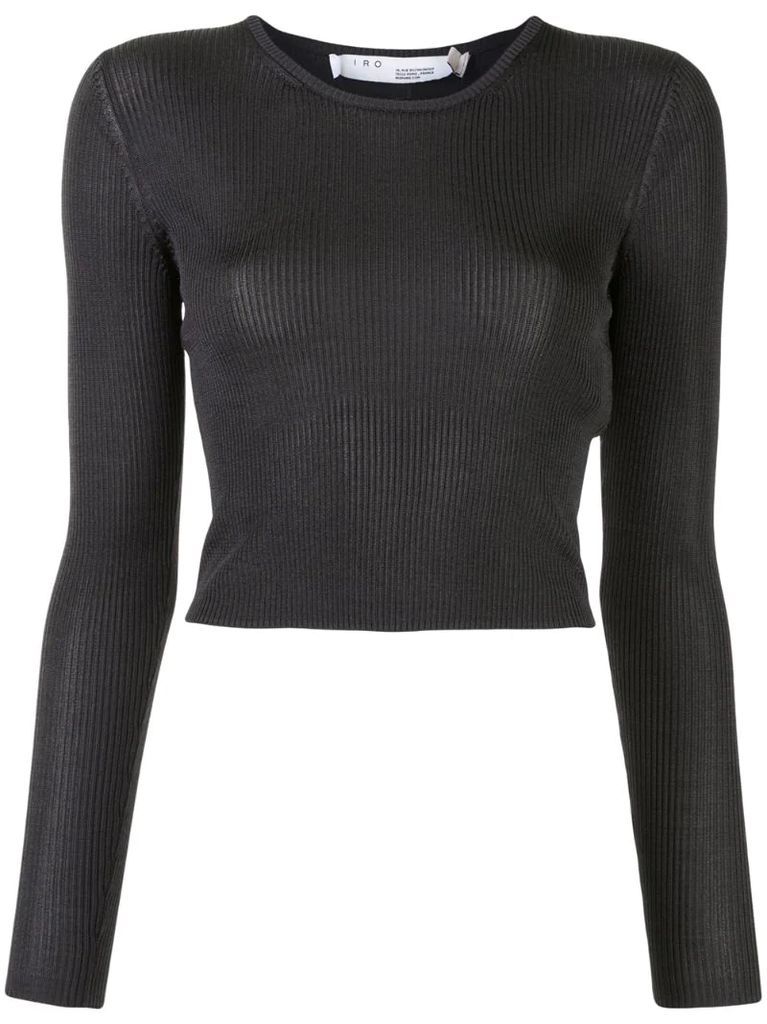 Lymon fine ribbed-knit top