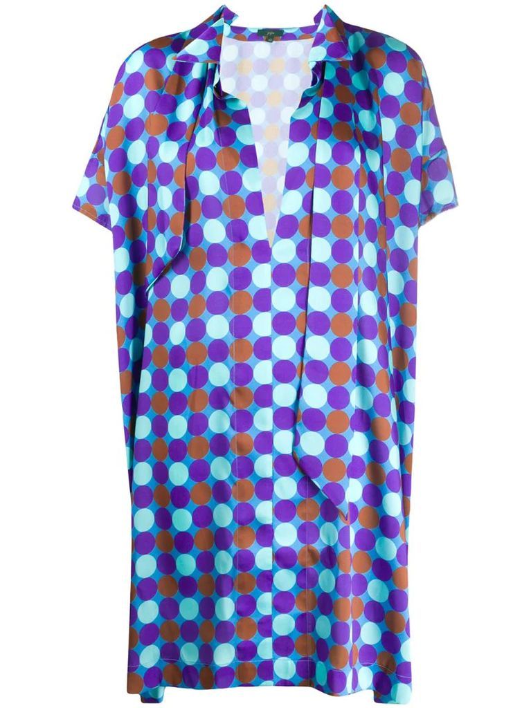 geometric print shift dress