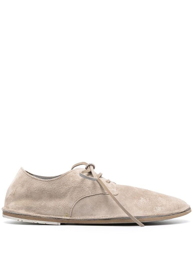 lace-up suede oxford shoes