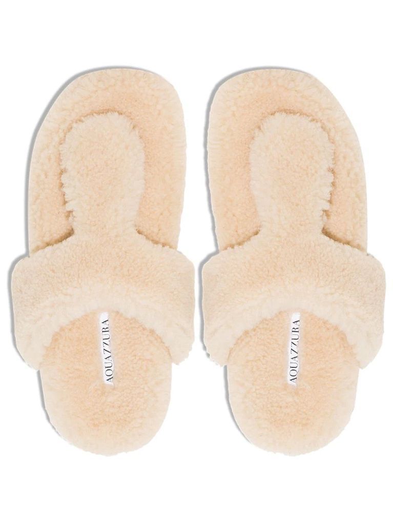 Relax flat wool slippers