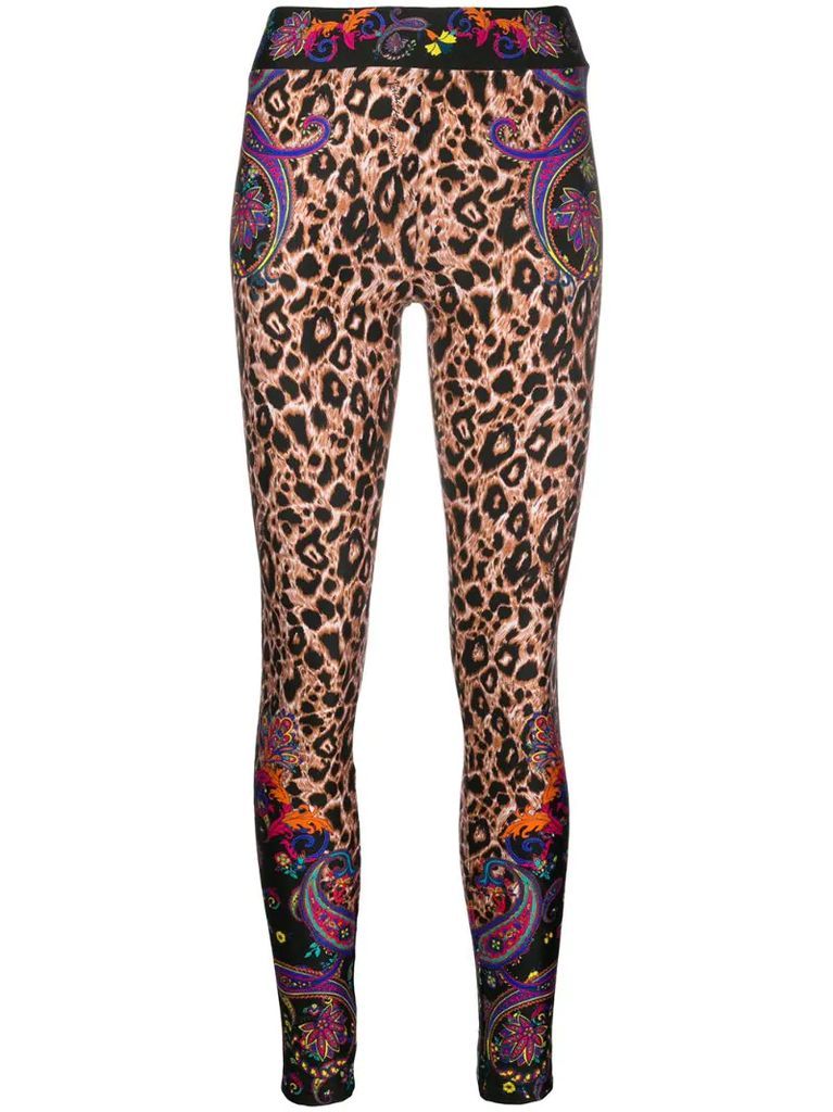 leopard-print leggings