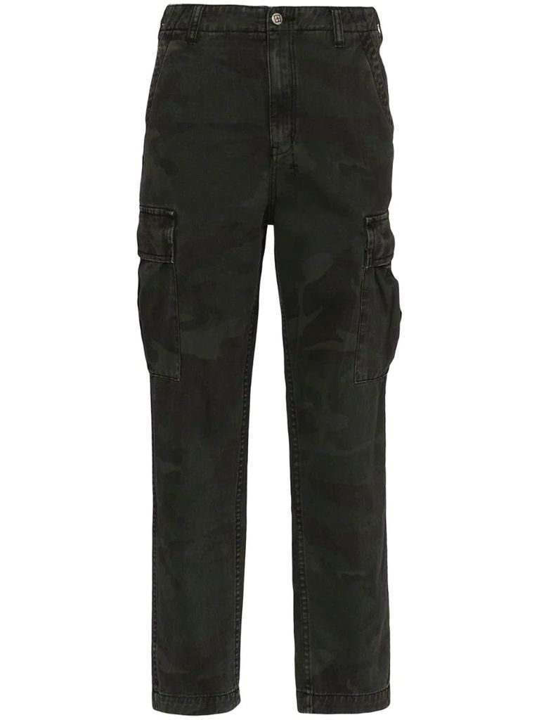 Equaliser camouflage print cargo trousers