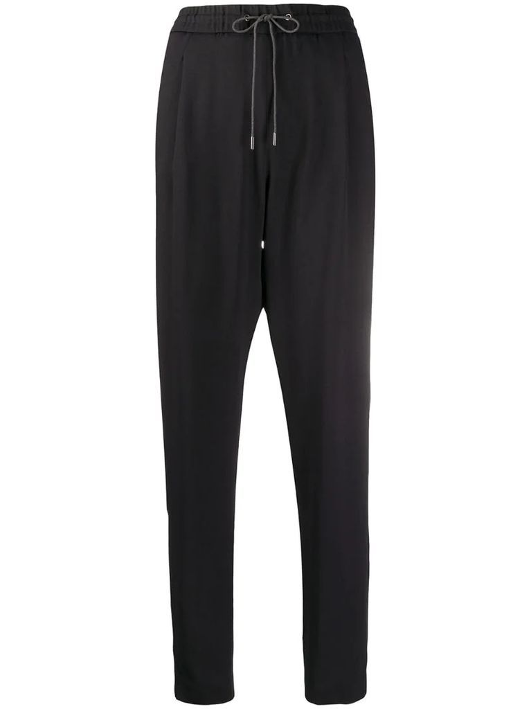 drawstring tapered trousers