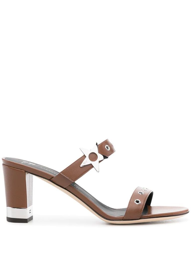 double-strap leather sandals