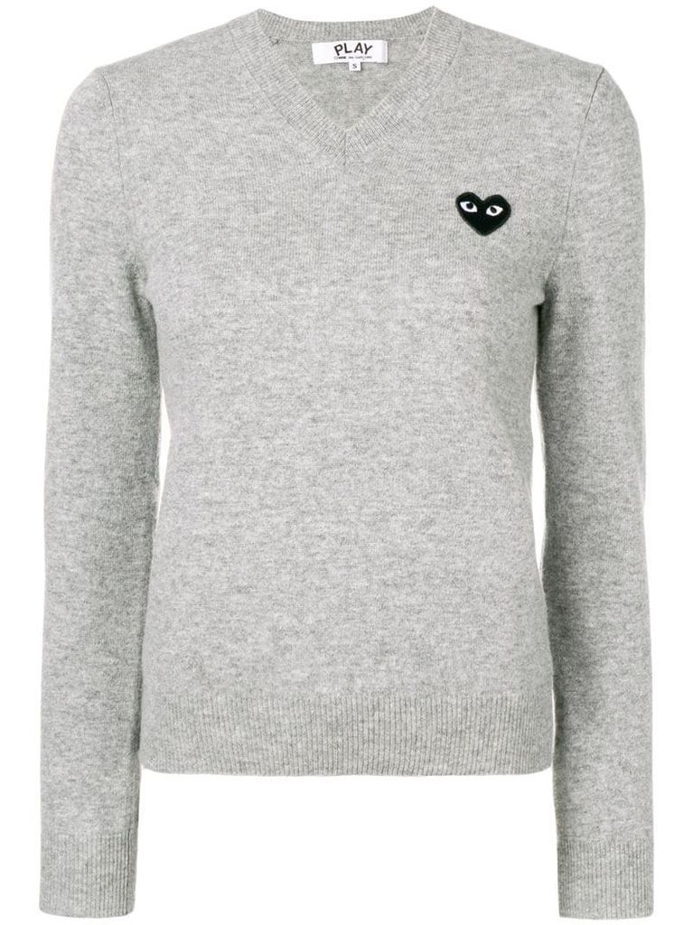 heart patch pullover