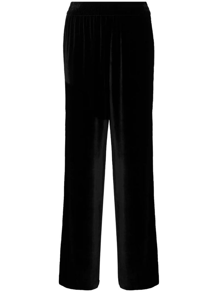 Vanya velvet high-waist trousers